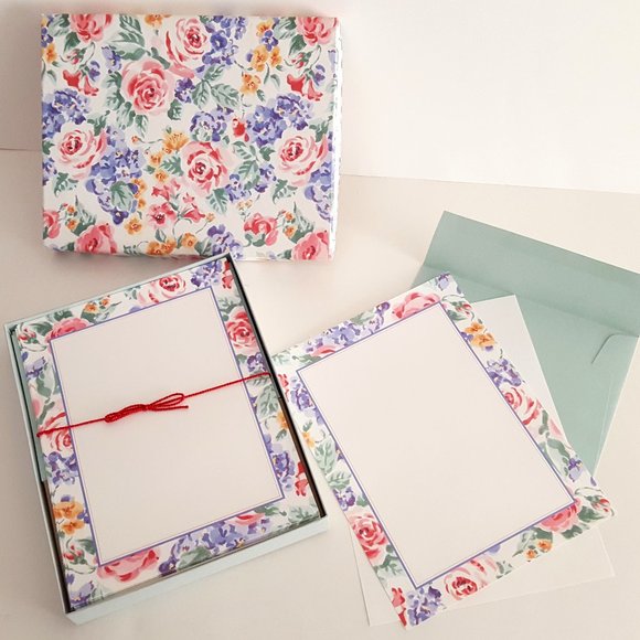 Boxed Stationery *INCOMPLETE* Creative Papers C.R.Gibson,Coventry Rose - Picture 1 of 7